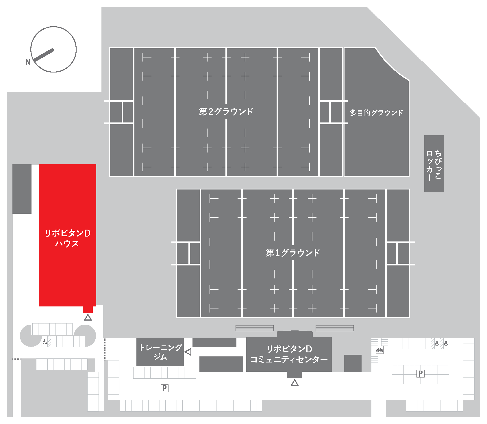 施設全体マップ(リポビタンDハウス)