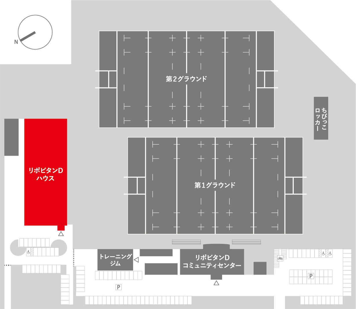 施設全体マップ(リポビタンDハウス)