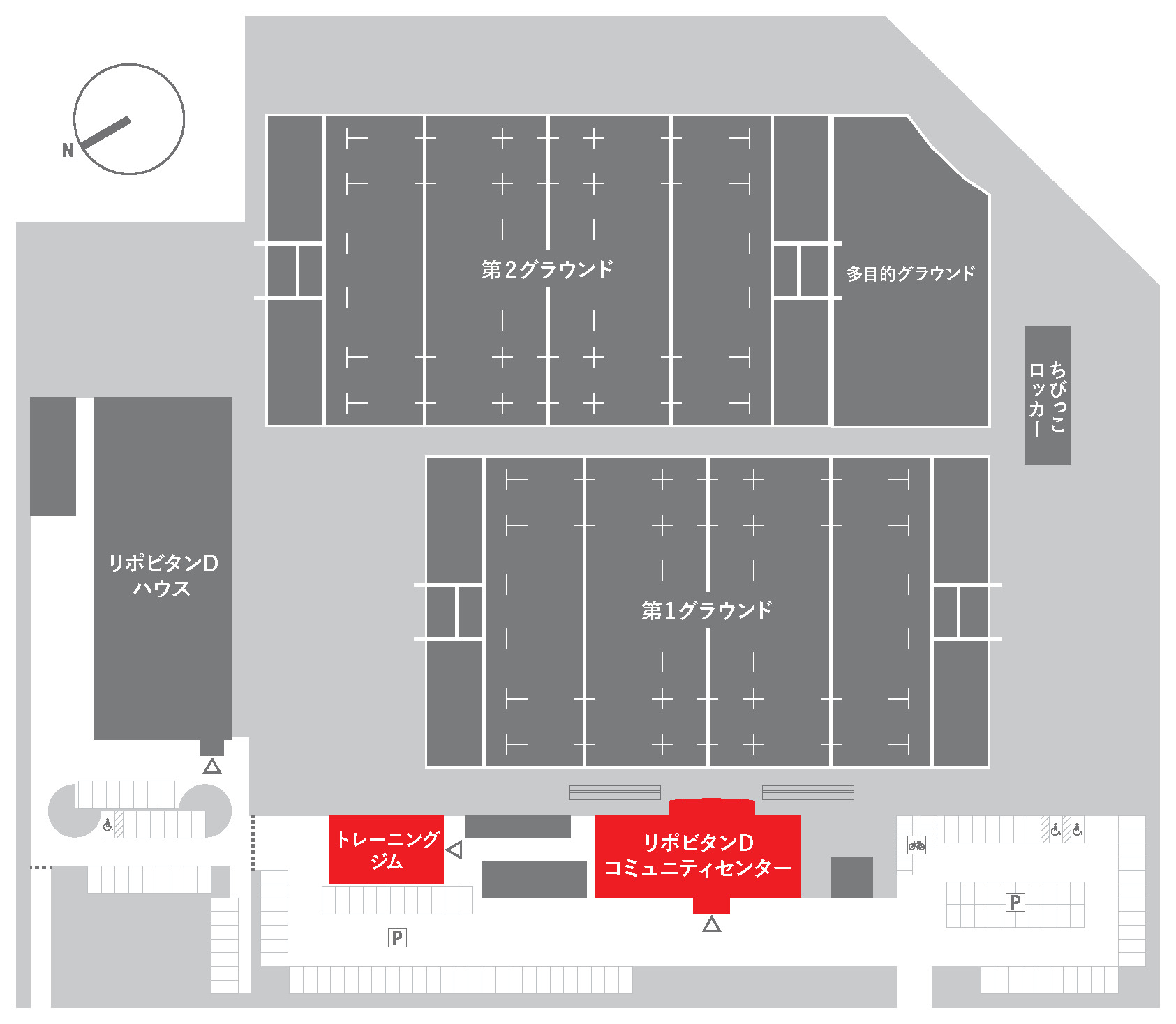 施設全体マップ(リポビタンDコミュニティセンター)