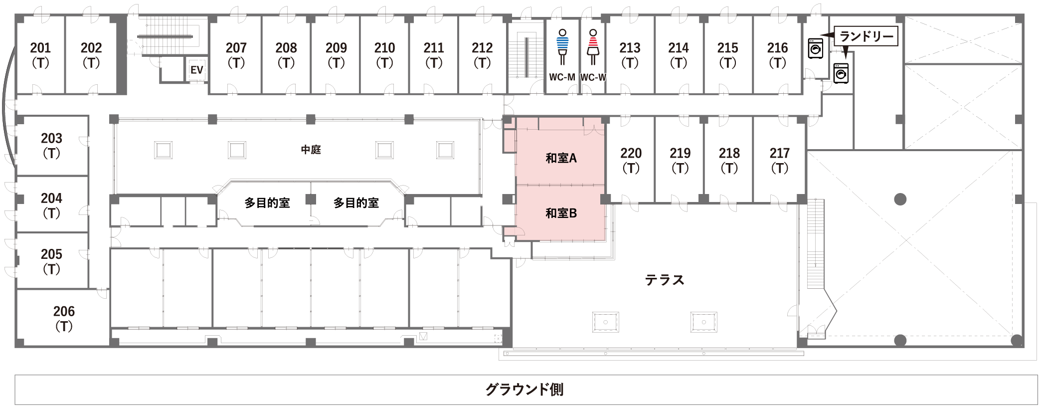 フロアマップ(クラブハウス2階)