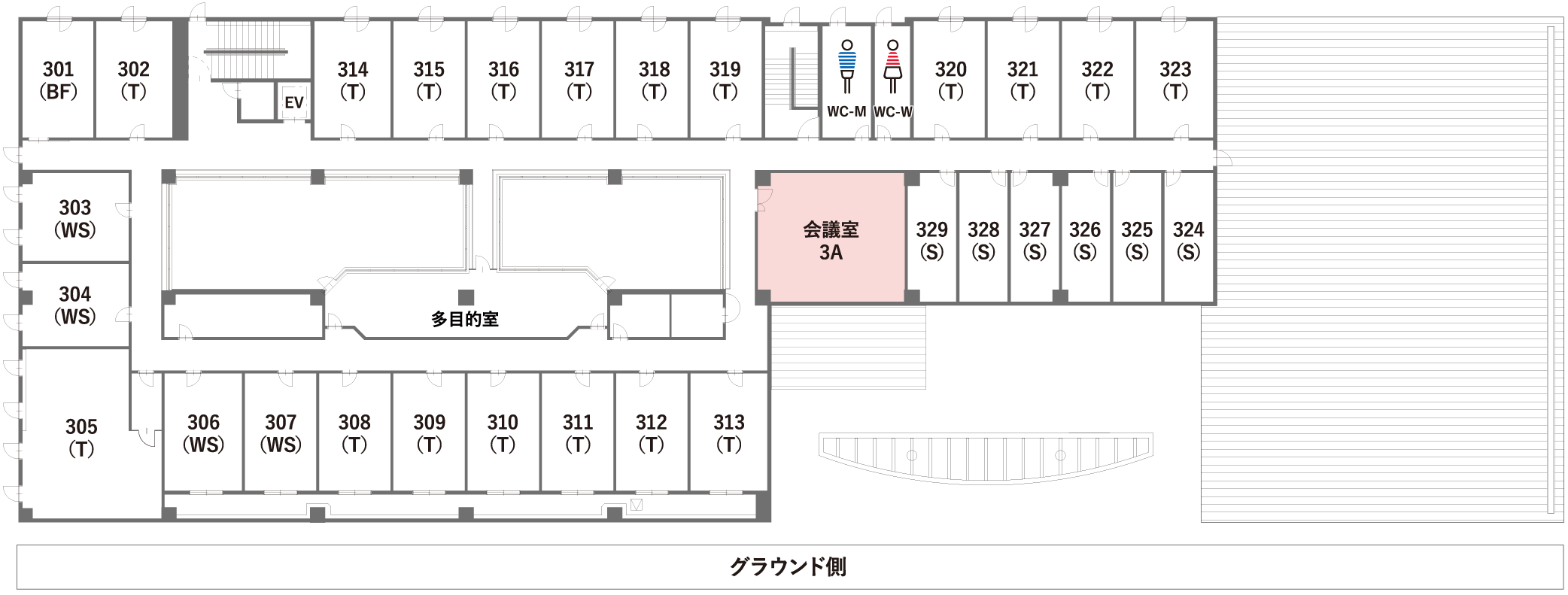 フロアマップ(クラブハウス3階)