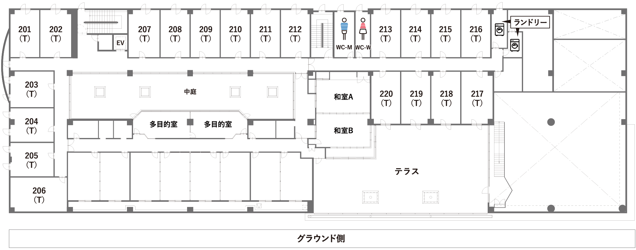 フロアマップ(クラブハウス2階)